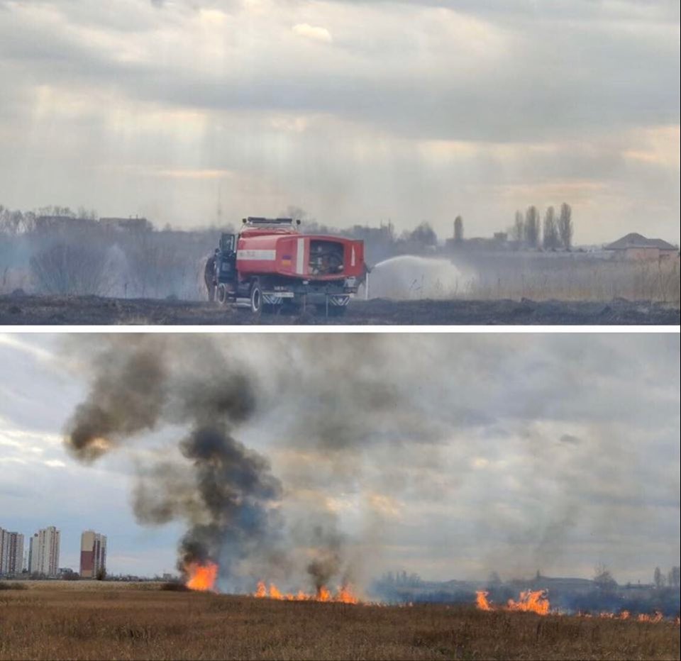 За останню добу у столиці ліквідовано займання трав’яного настилу загальною площею більше 3 га 